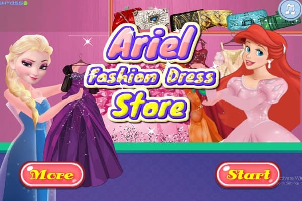 Play Online Ariel Fashion Dress Store Game