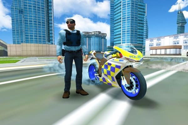Play Online Police Motorbike Traffic Rider Game