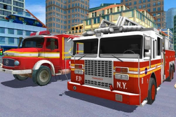Play Online City Fire Truck Rescue Game
